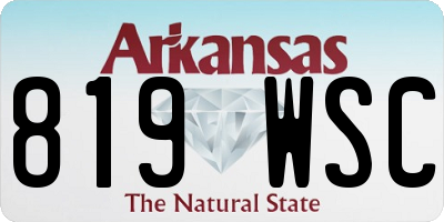 AR license plate 819WSC