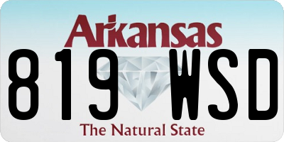 AR license plate 819WSD