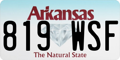 AR license plate 819WSF