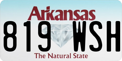 AR license plate 819WSH