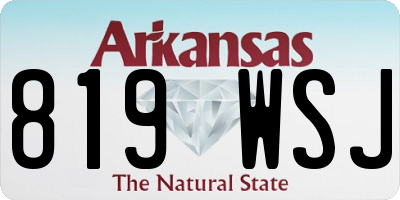 AR license plate 819WSJ