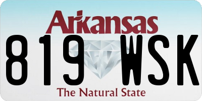 AR license plate 819WSK