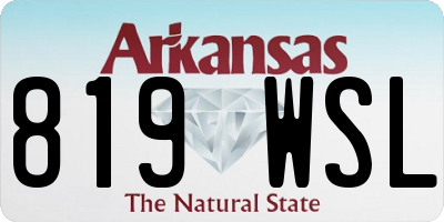 AR license plate 819WSL
