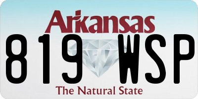 AR license plate 819WSP