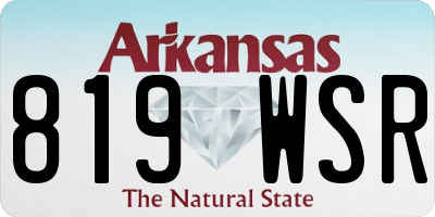AR license plate 819WSR