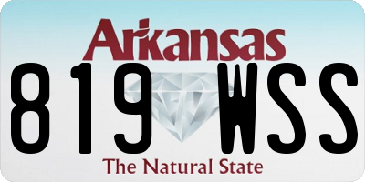 AR license plate 819WSS