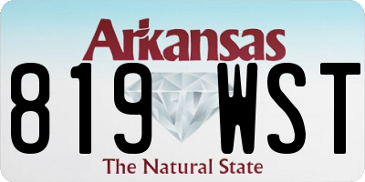 AR license plate 819WST