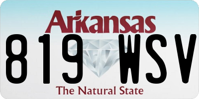 AR license plate 819WSV