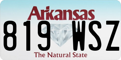AR license plate 819WSZ
