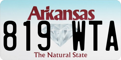 AR license plate 819WTA