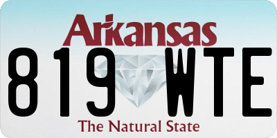 AR license plate 819WTE