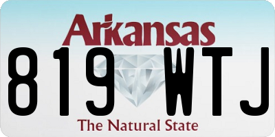 AR license plate 819WTJ