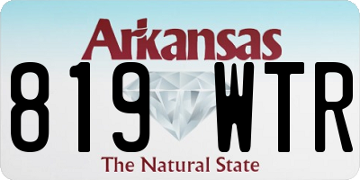 AR license plate 819WTR