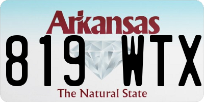 AR license plate 819WTX