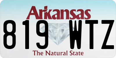 AR license plate 819WTZ