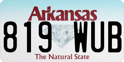 AR license plate 819WUB