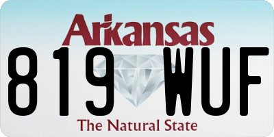 AR license plate 819WUF