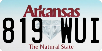 AR license plate 819WUI