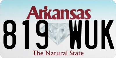 AR license plate 819WUK