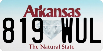 AR license plate 819WUL