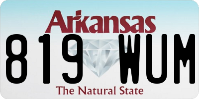 AR license plate 819WUM