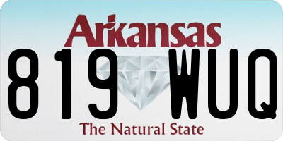 AR license plate 819WUQ