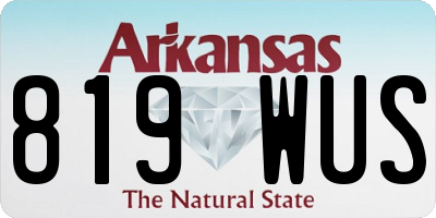 AR license plate 819WUS