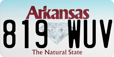 AR license plate 819WUV