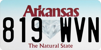 AR license plate 819WVN