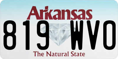 AR license plate 819WVO