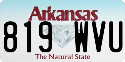 AR license plate 819WVU