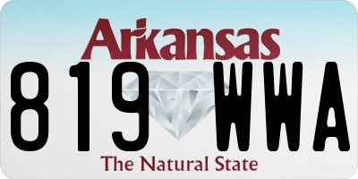 AR license plate 819WWA