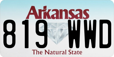 AR license plate 819WWD