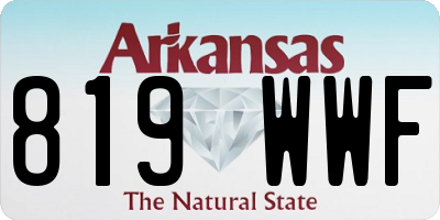 AR license plate 819WWF