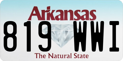 AR license plate 819WWI