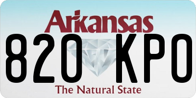 AR license plate 820KPO