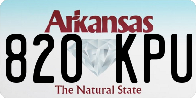 AR license plate 820KPU