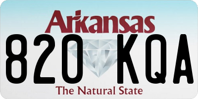 AR license plate 820KQA