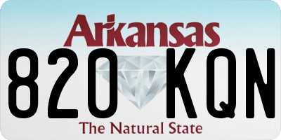 AR license plate 820KQN