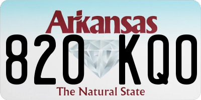 AR license plate 820KQO