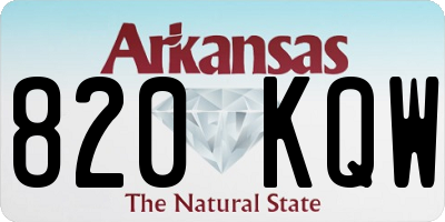AR license plate 820KQW