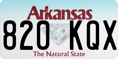 AR license plate 820KQX