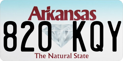 AR license plate 820KQY