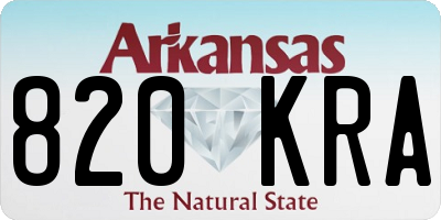 AR license plate 820KRA