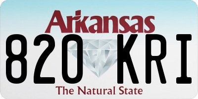 AR license plate 820KRI