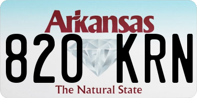 AR license plate 820KRN