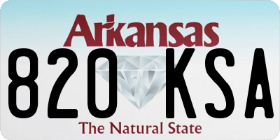 AR license plate 820KSA