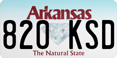 AR license plate 820KSD