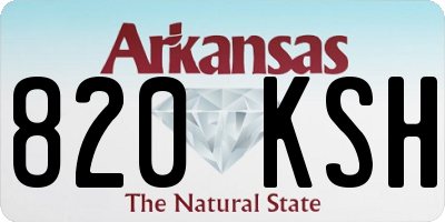 AR license plate 820KSH