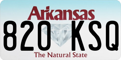 AR license plate 820KSQ